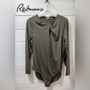 REITMANS Taupe Long Sleeve Bodysuit – Size 3X